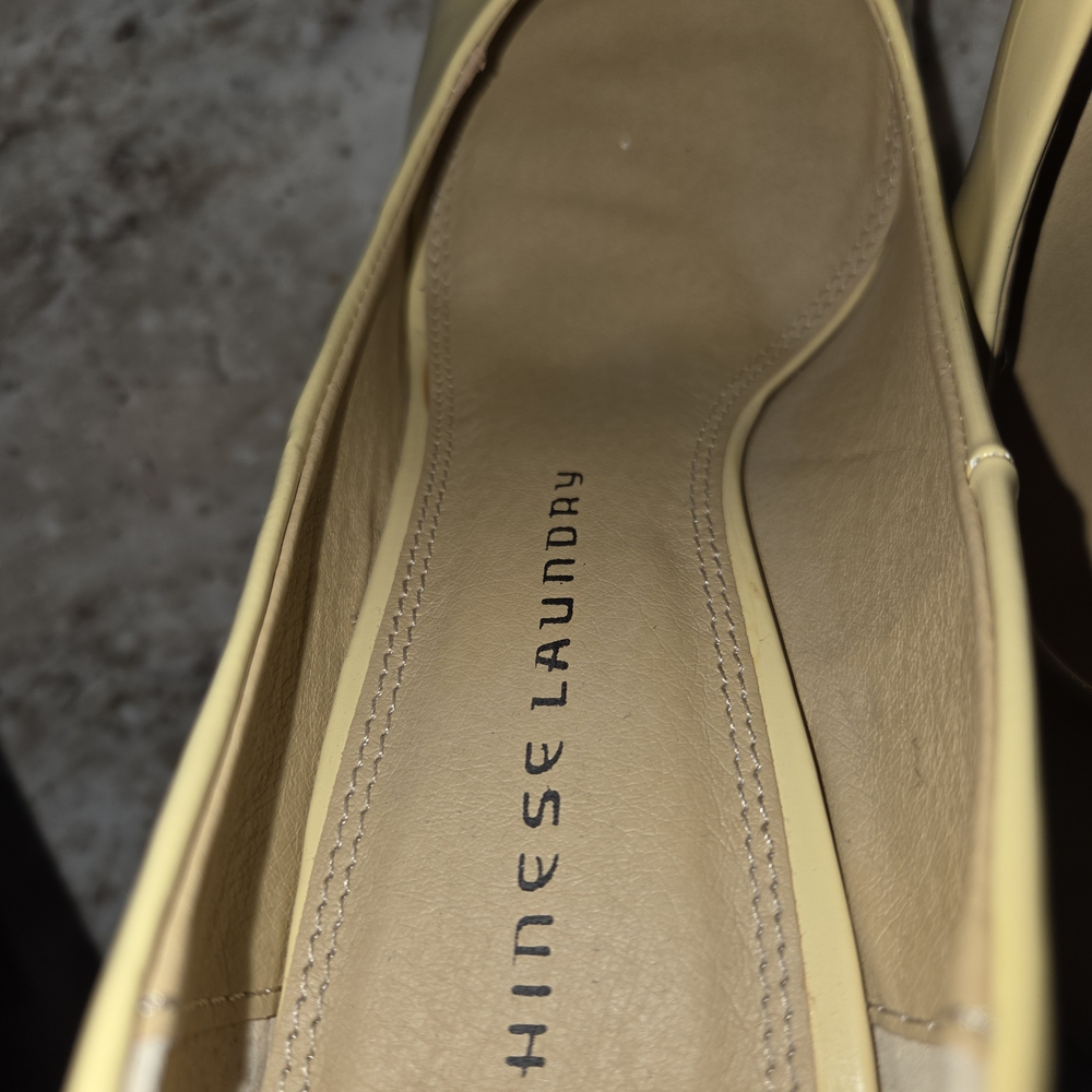 Chinese Laundry Yellow Patent Heels - Picture 2 of 5
